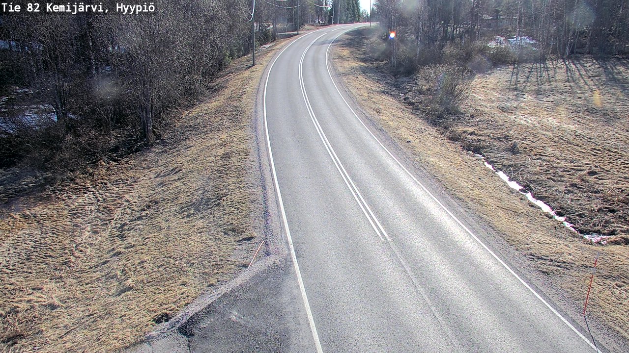 Weather Camera Image Road 82 Kemijärvi, Hyypiö, Kemijärvi, Lappi
