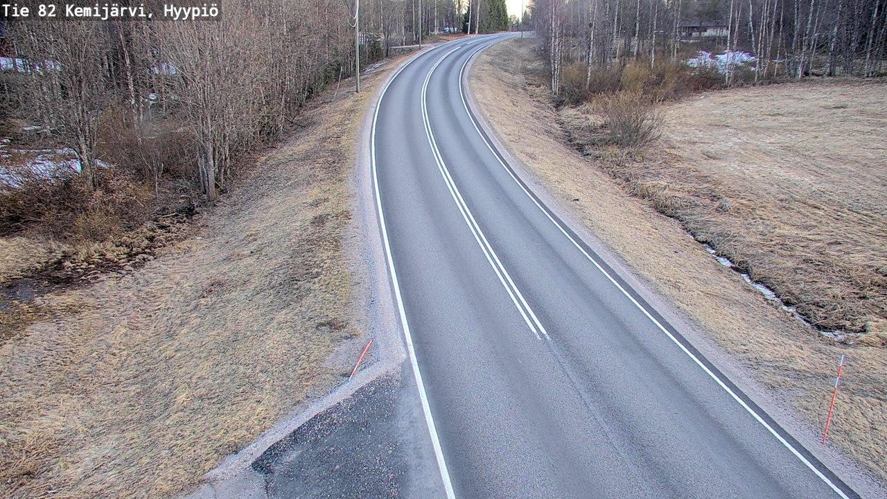 Weather Camera Image Road 82 Kemijärvi, Hyypiö, Kemijärvi, Lappi