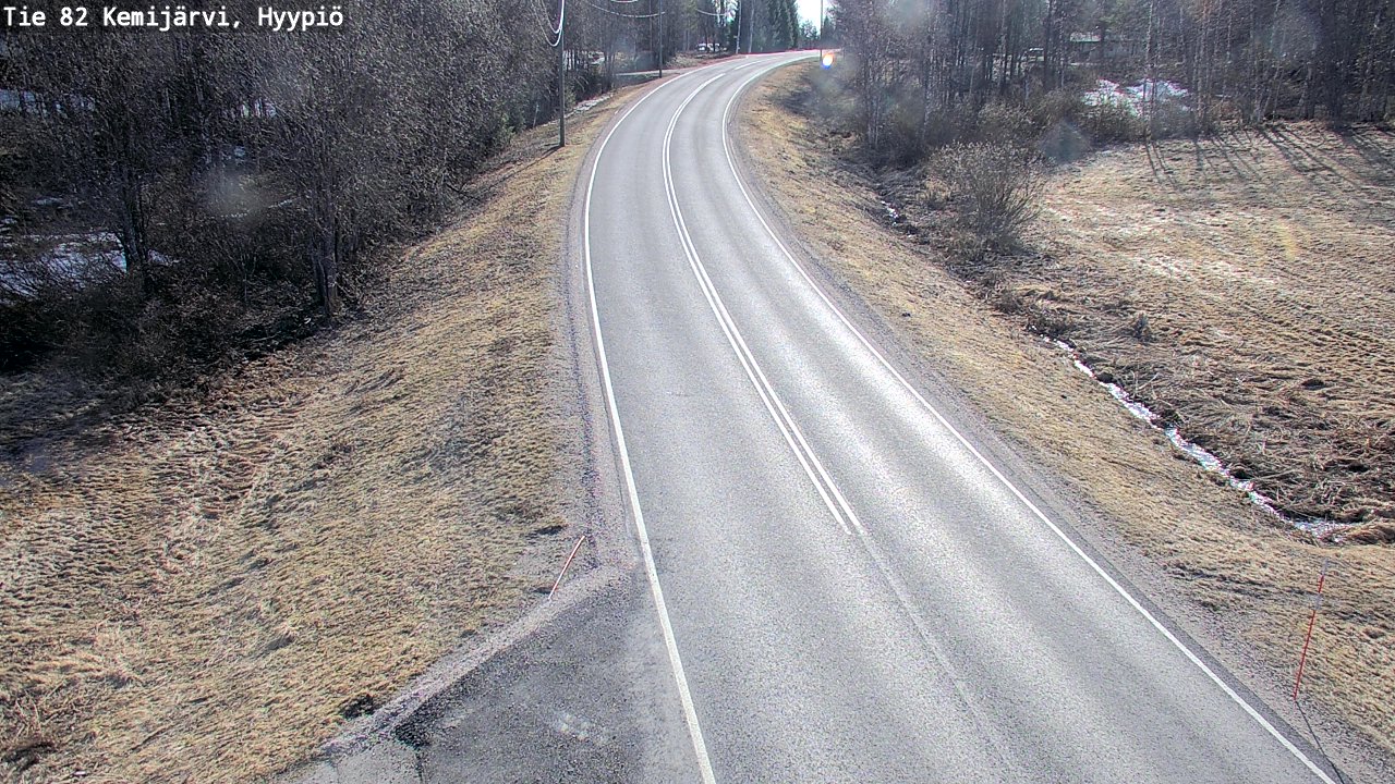 Weather Camera Image Road 82 Kemijärvi, Hyypiö, Kemijärvi, Lappi