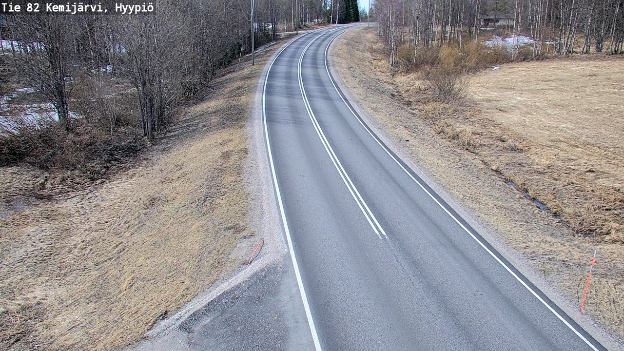 Weather Camera Image Road 82 Kemijärvi, Hyypiö, Kemijärvi, Lappi