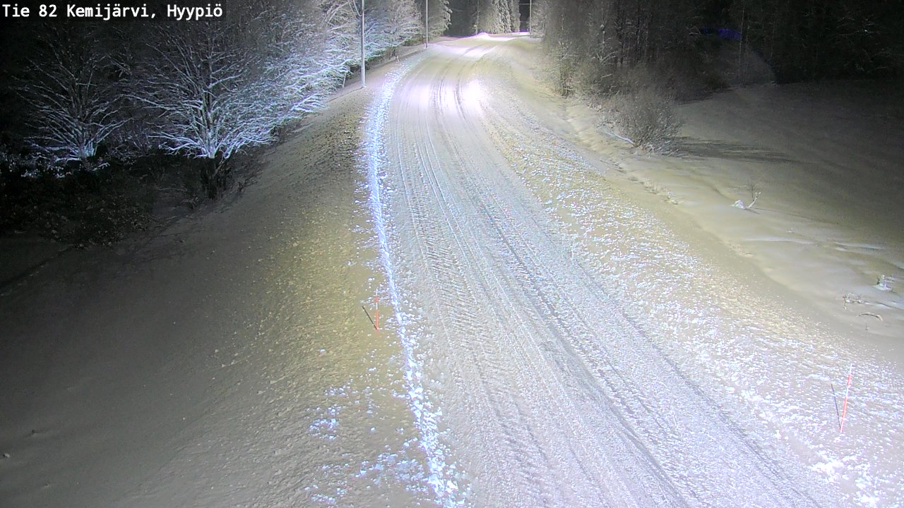 Weather Camera Image Road 82 Kemijärvi, Hyypiö, Kemijärvi, Lappi