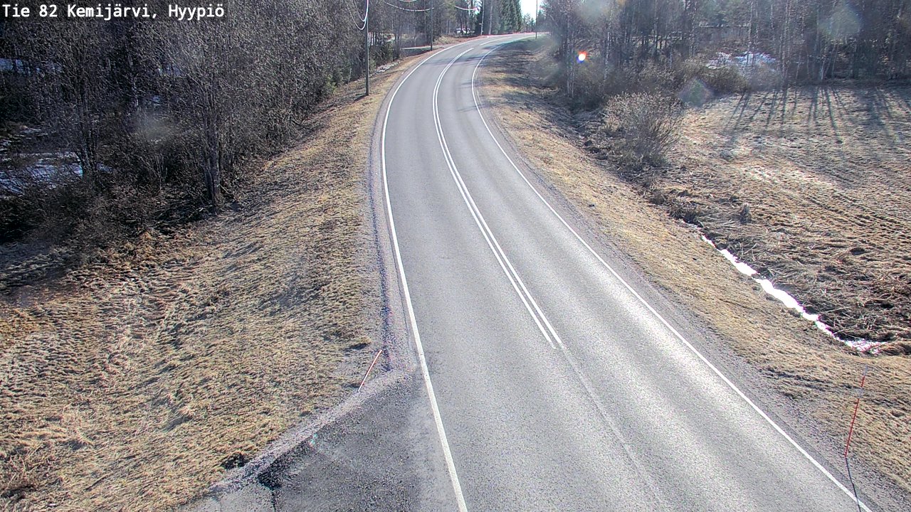 Weather Camera Image Road 82 Kemijärvi, Hyypiö, Kemijärvi, Lappi