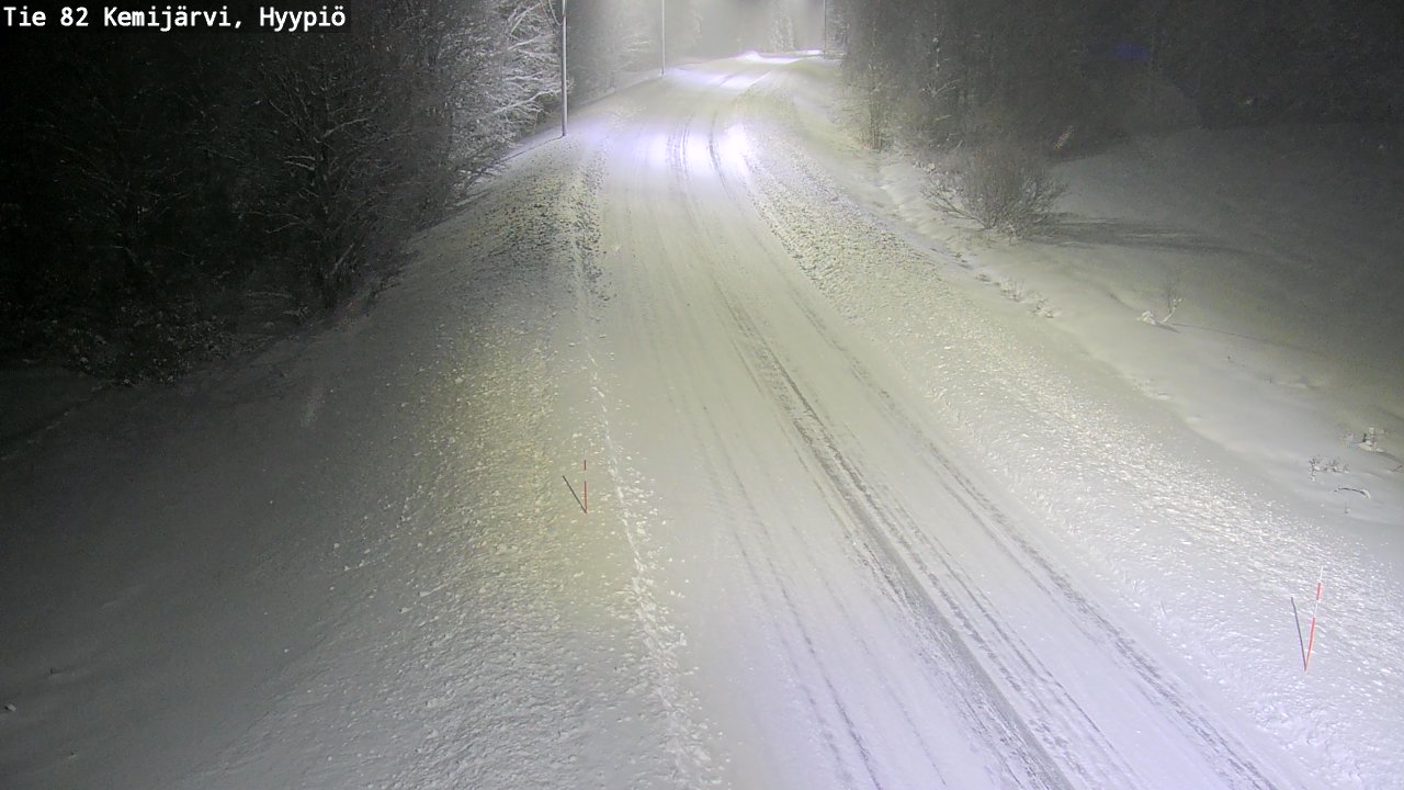Weather Camera Image Road 82 Kemijärvi, Hyypiö, Kemijärvi, Lappi