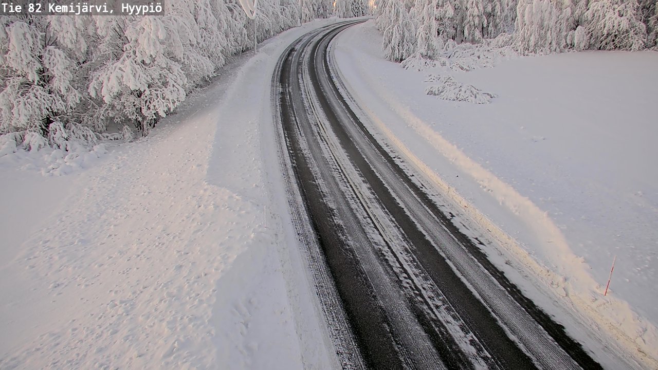 Weather Camera Image Väg 5 Kemi träsk, hyypiö, Kemijärvi, Lappi