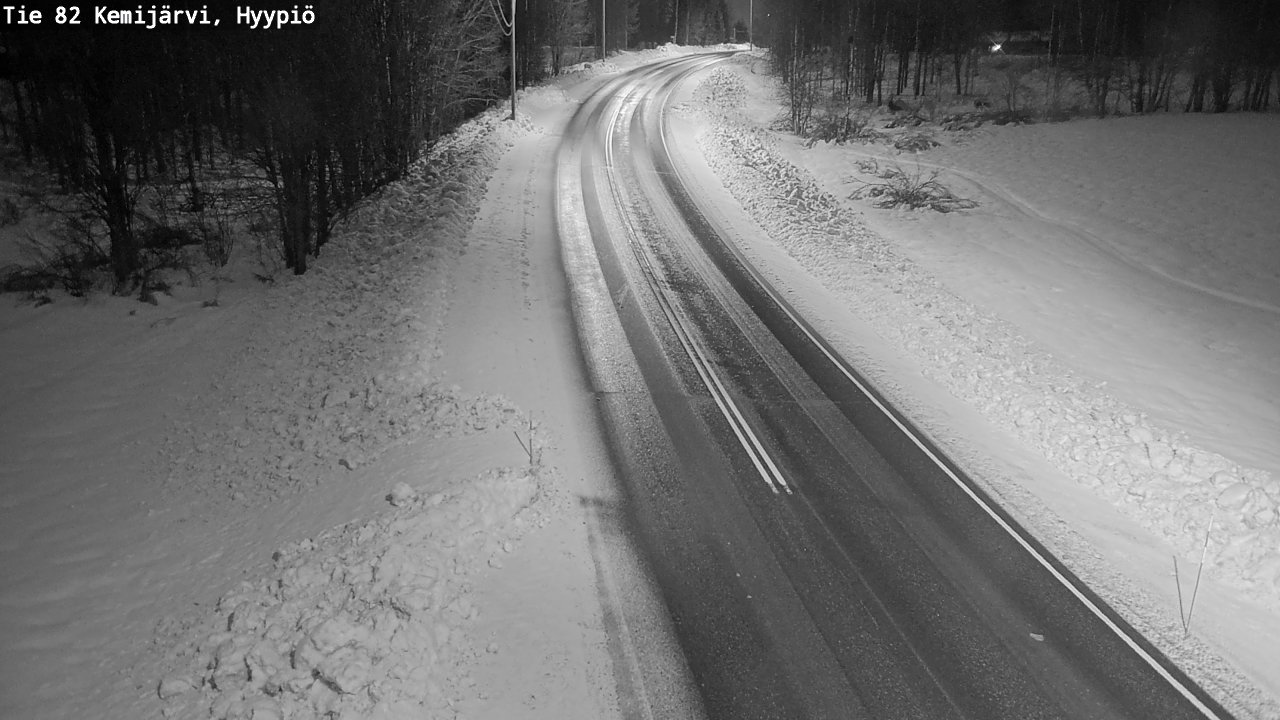 Weather Camera Image Väg 5 Kemi träsk, hyypiö, Kemijärvi, Lappi