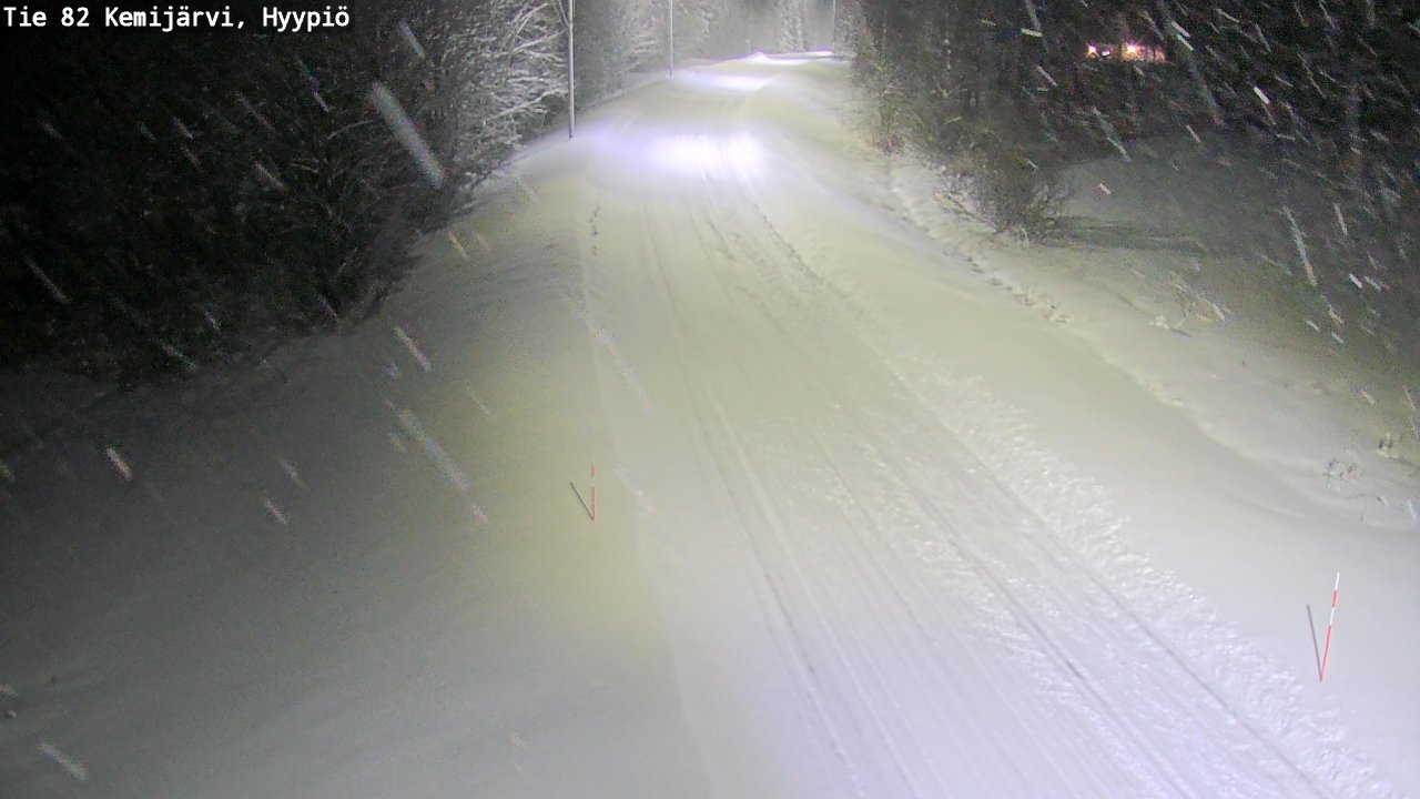Weather Camera Image Väg 5 Kemi träsk, hyypiö, Kemijärvi, Lappi