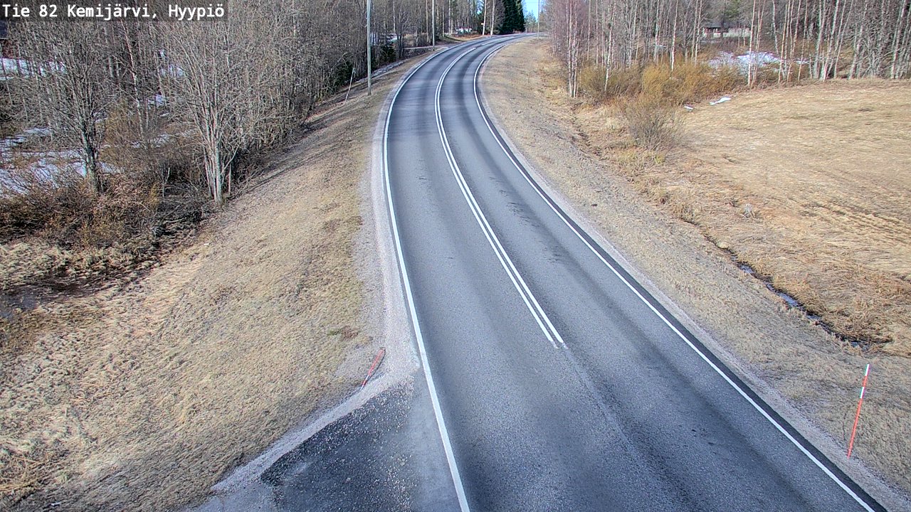 Weather Camera Image Road 82 Kemijärvi, Hyypiö, Kemijärvi, Lappi