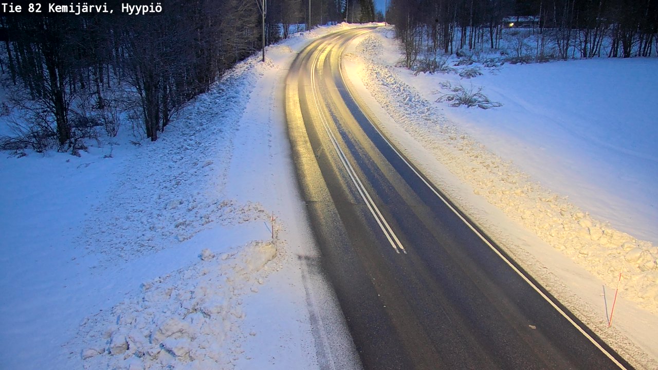 Weather Camera Image Väg 5 Kemi träsk, hyypiö, Kemijärvi, Lappi