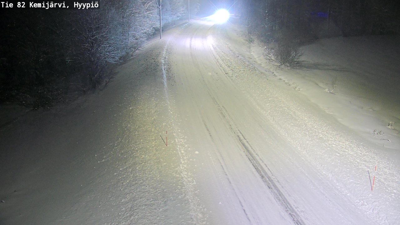 Weather Camera Image Road 82 Kemijärvi, Hyypiö, Kemijärvi, Lappi