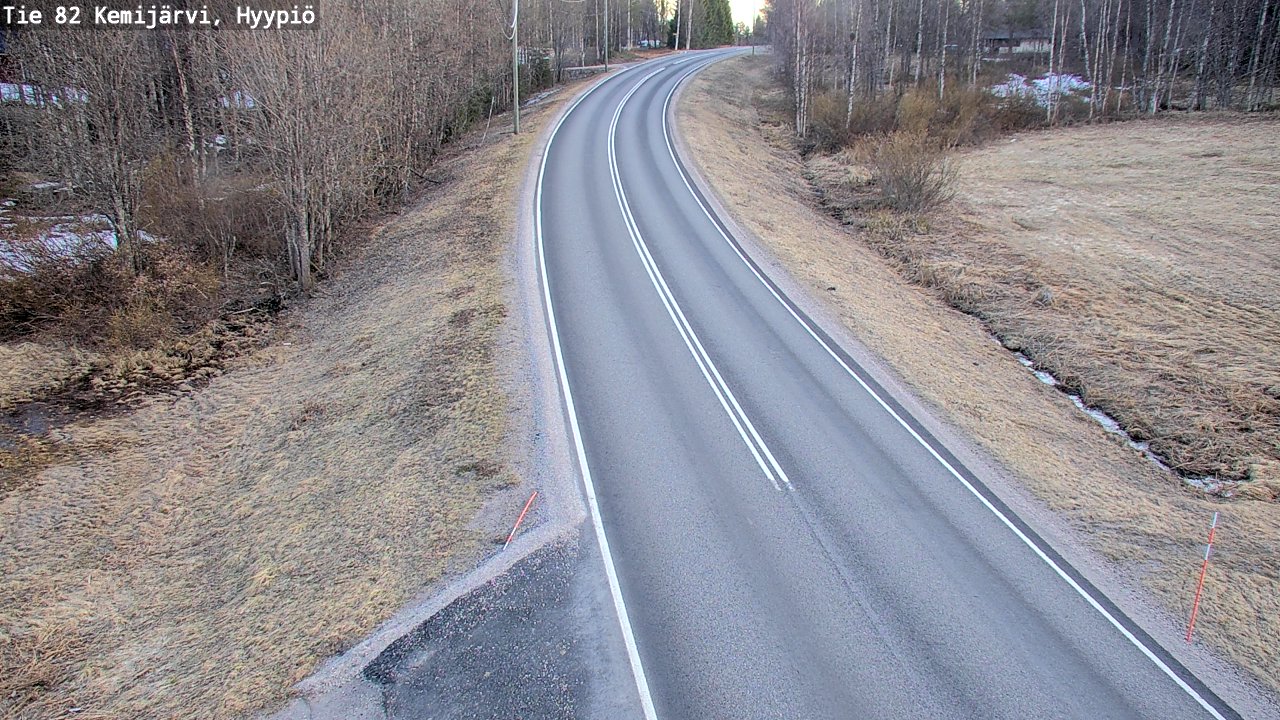 Weather Camera Image Road 82 Kemijärvi, Hyypiö, Kemijärvi, Lappi