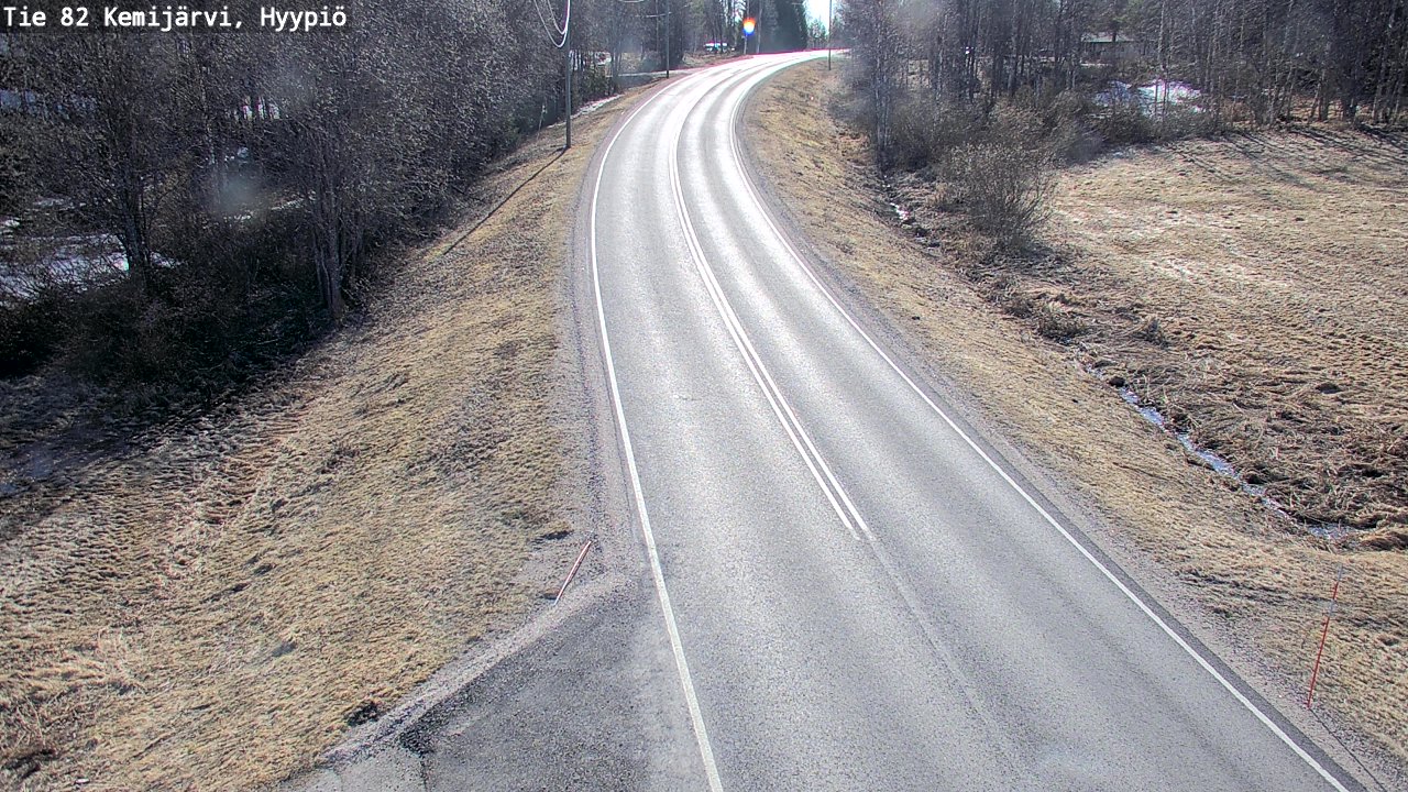 Weather Camera Image Road 82 Kemijärvi, Hyypiö, Kemijärvi, Lappi