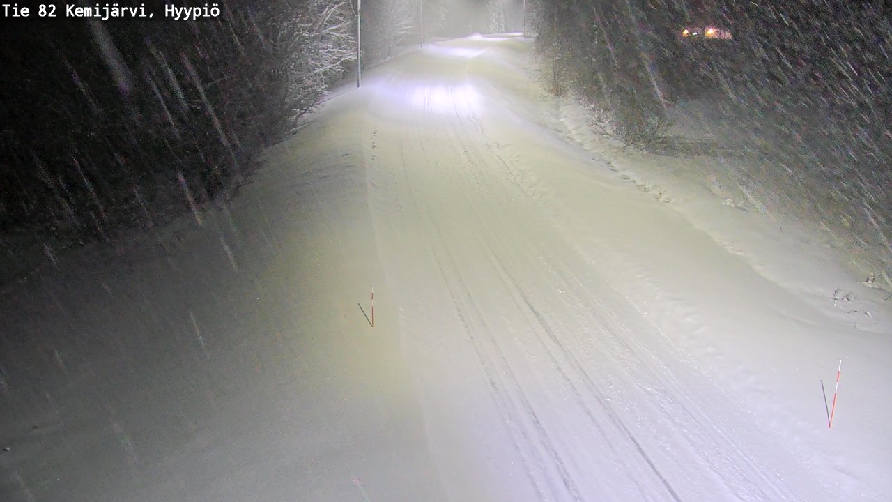 Weather Camera Image Väg 5 Kemi träsk, hyypiö, Kemijärvi, Lappi