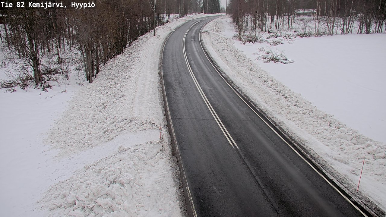 Weather Camera Image Road 82 Kemijärvi, Hyypiö, Kemijärvi, Lappi