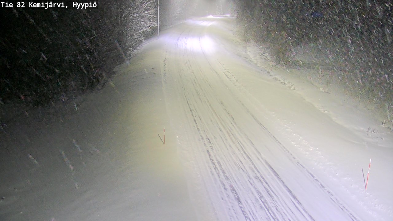 Weather Camera Image Väg 5 Kemi träsk, hyypiö, Kemijärvi, Lappi