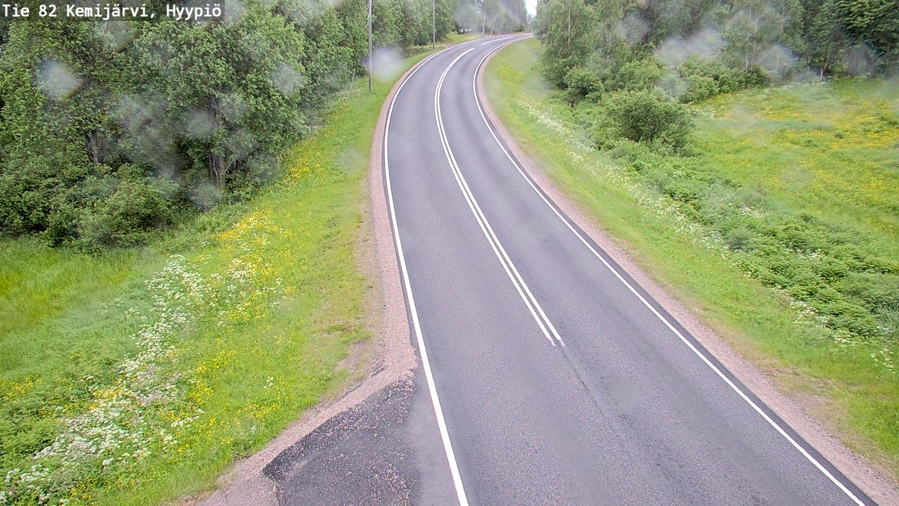 Weather Camera Image Road 82 Kemijärvi, Hyypiö, Kemijärvi, Lappi