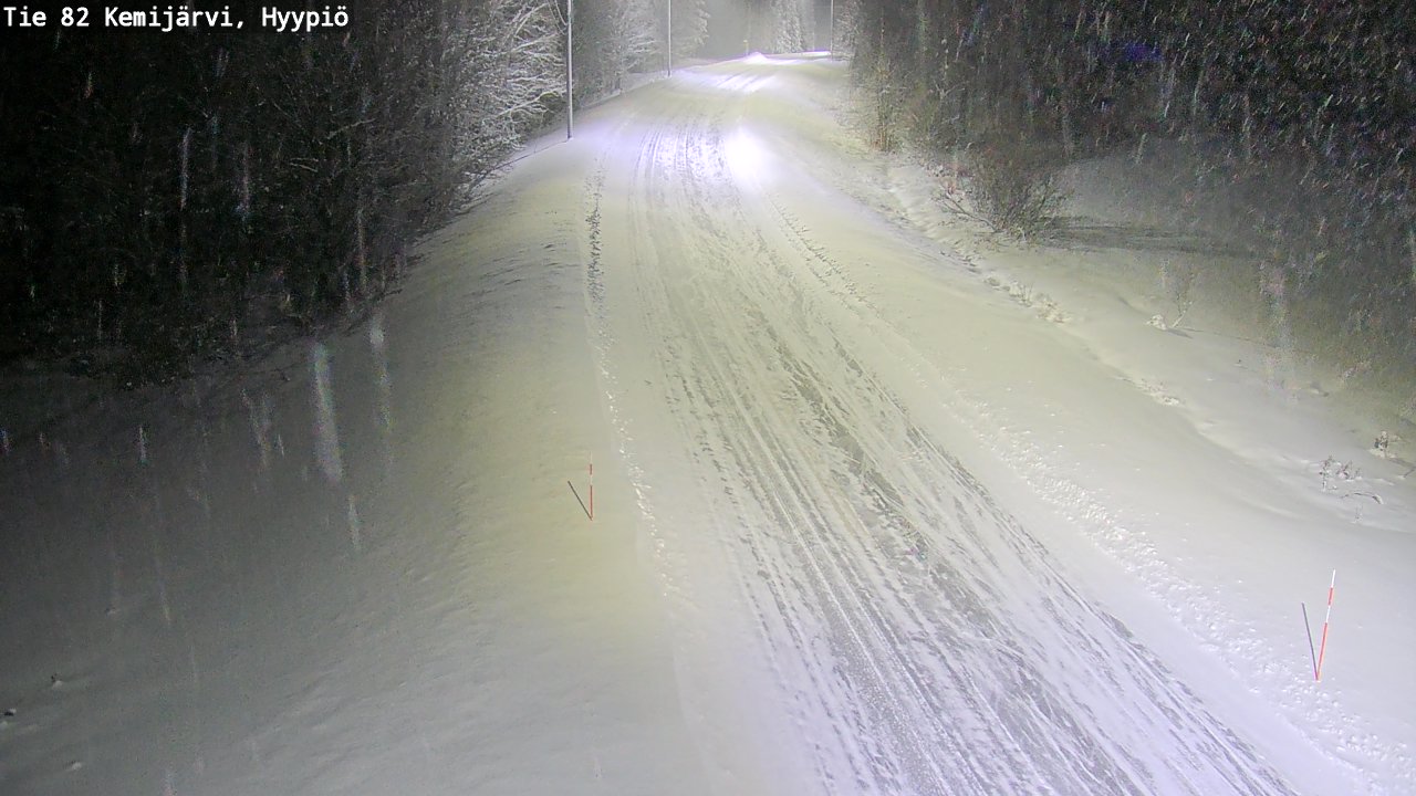 Weather Camera Image Väg 5 Kemi träsk, hyypiö, Kemijärvi, Lappi
