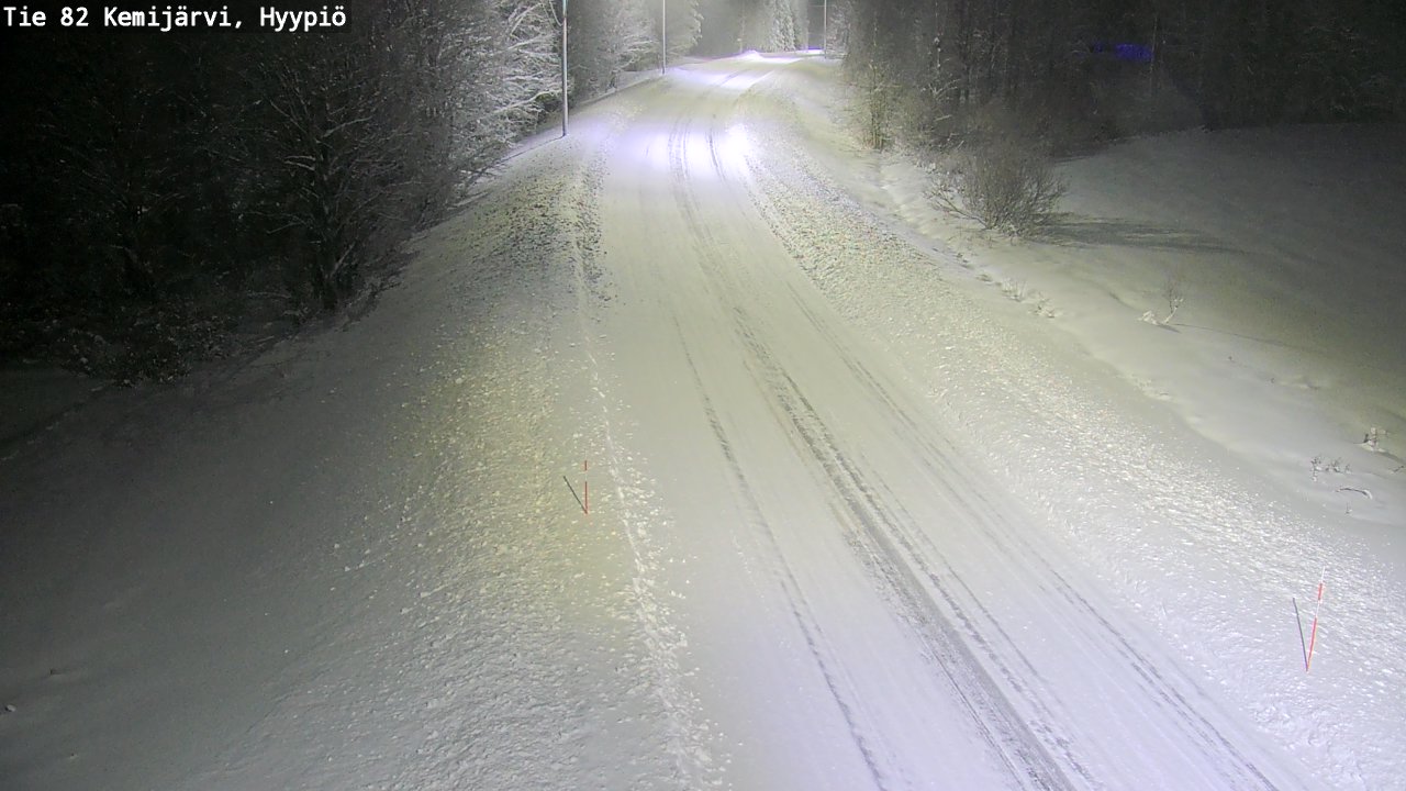 Weather Camera Image Road 82 Kemijärvi, Hyypiö, Kemijärvi, Lappi