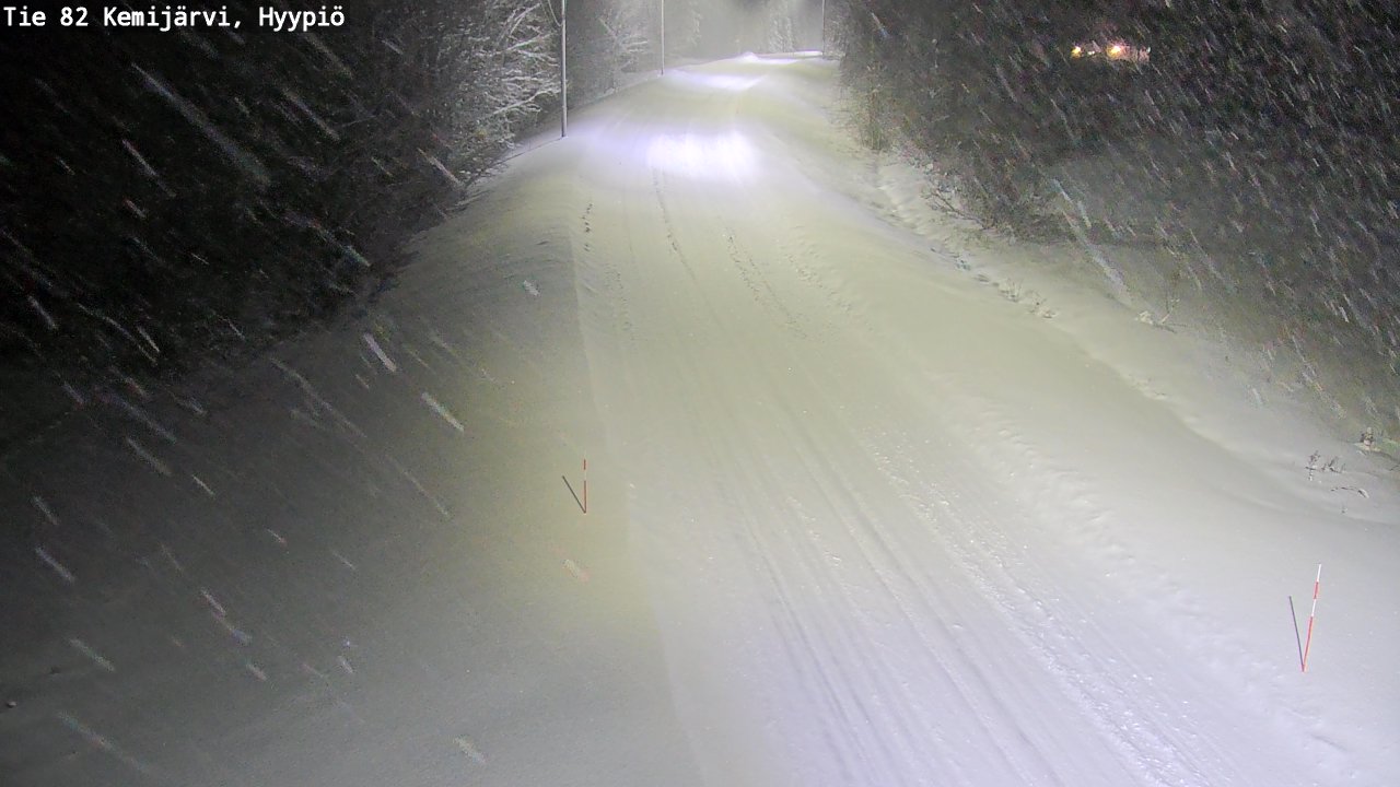 Weather Camera Image Väg 5 Kemi träsk, hyypiö, Kemijärvi, Lappi