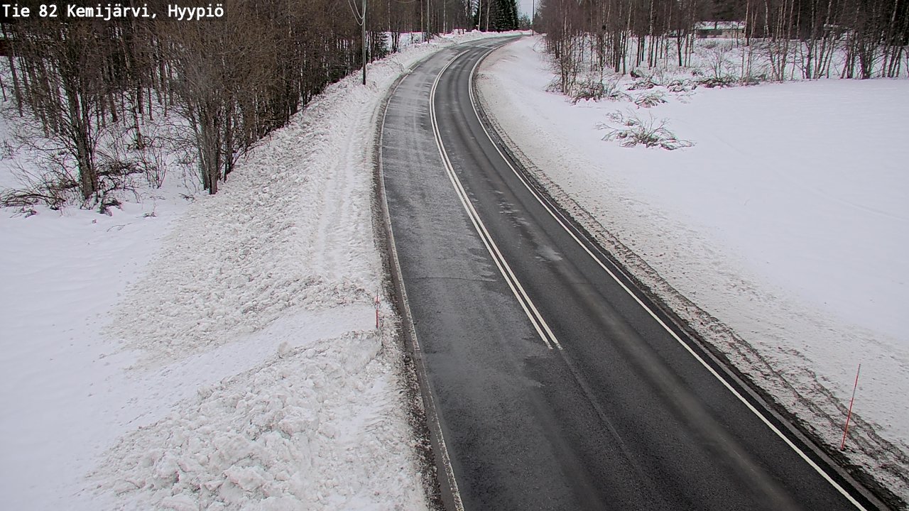 Weather Camera Image Road 82 Kemijärvi, Hyypiö, Kemijärvi, Lappi