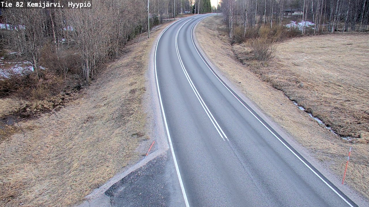 Weather Camera Image Road 82 Kemijärvi, Hyypiö, Kemijärvi, Lappi