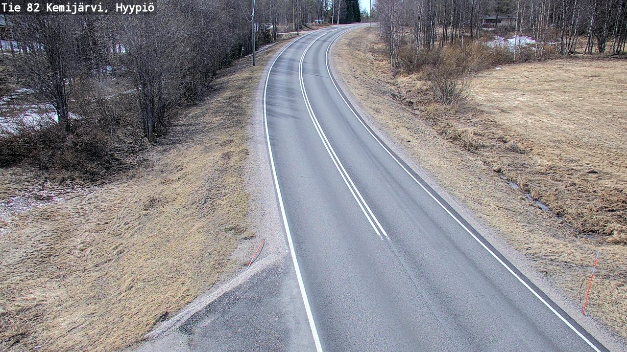 Weather Camera Image Road 82 Kemijärvi, Hyypiö, Kemijärvi, Lappi