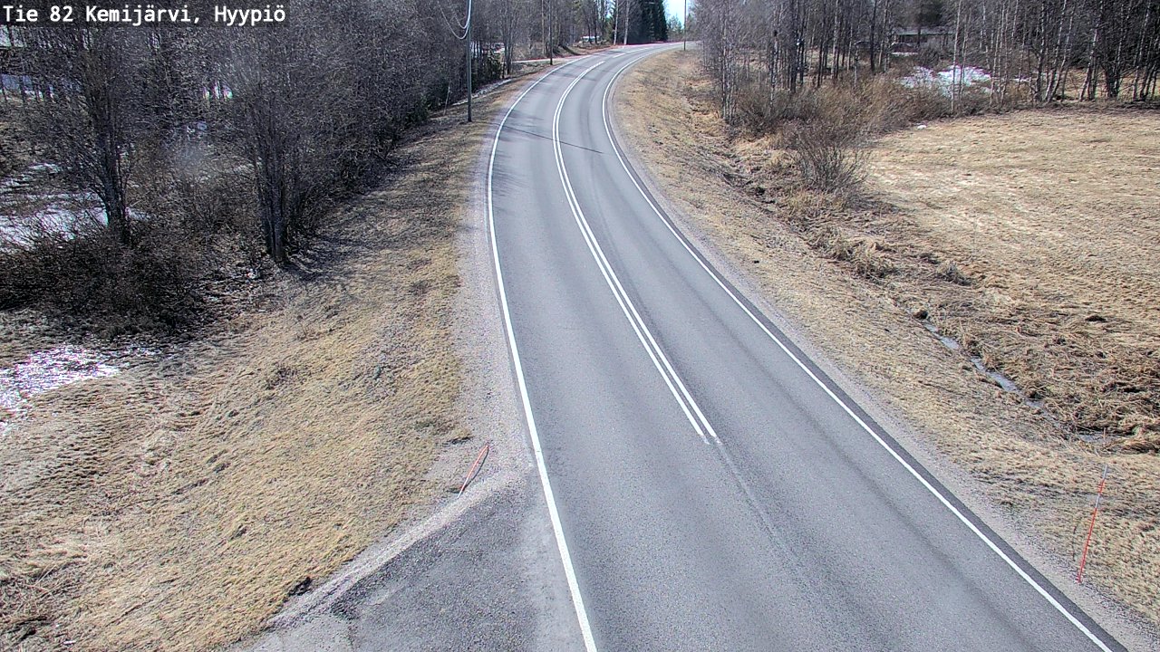 Weather Camera Image Road 82 Kemijärvi, Hyypiö, Kemijärvi, Lappi