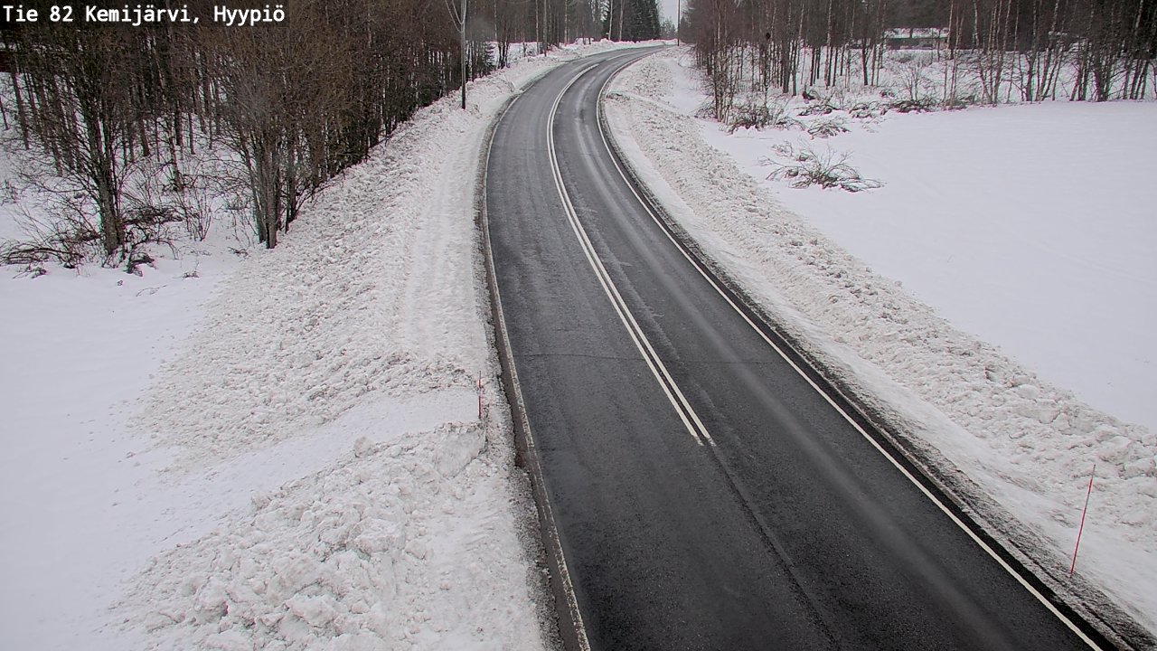 Weather Camera Image Road 82 Kemijärvi, Hyypiö, Kemijärvi, Lappi