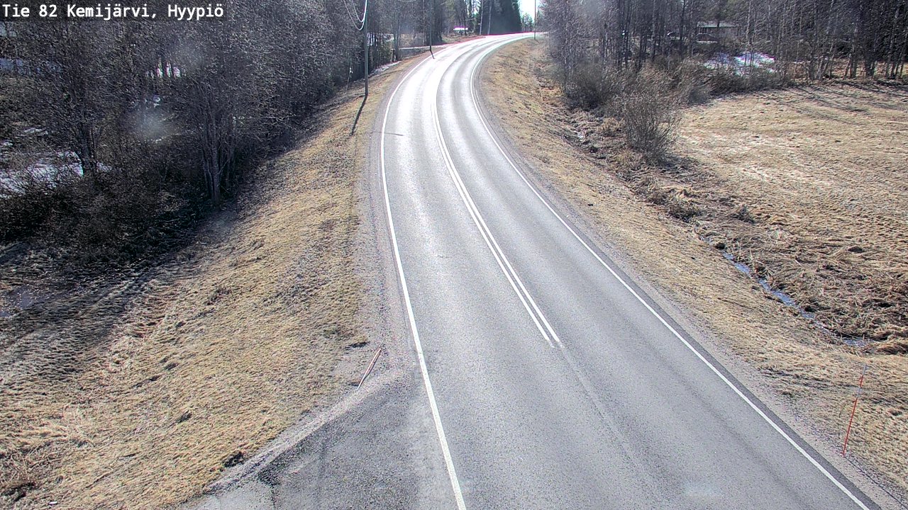 Weather Camera Image Road 82 Kemijärvi, Hyypiö, Kemijärvi, Lappi