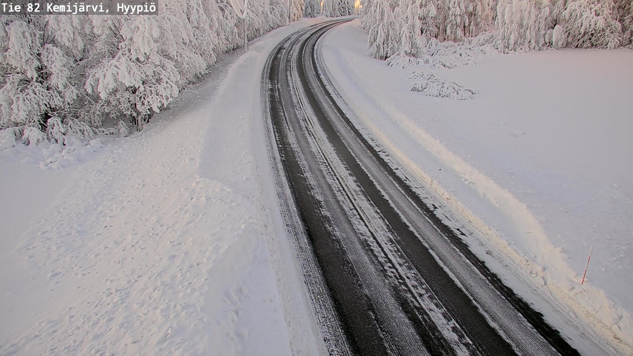 Weather Camera Image Väg 5 Kemi träsk, hyypiö, Kemijärvi, Lappi