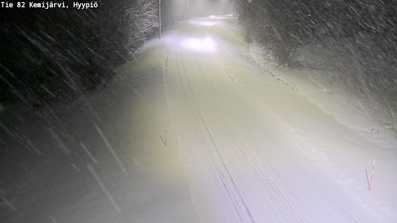 Weather Camera Image Väg 5 Kemi träsk, hyypiö, Kemijärvi, Lappi