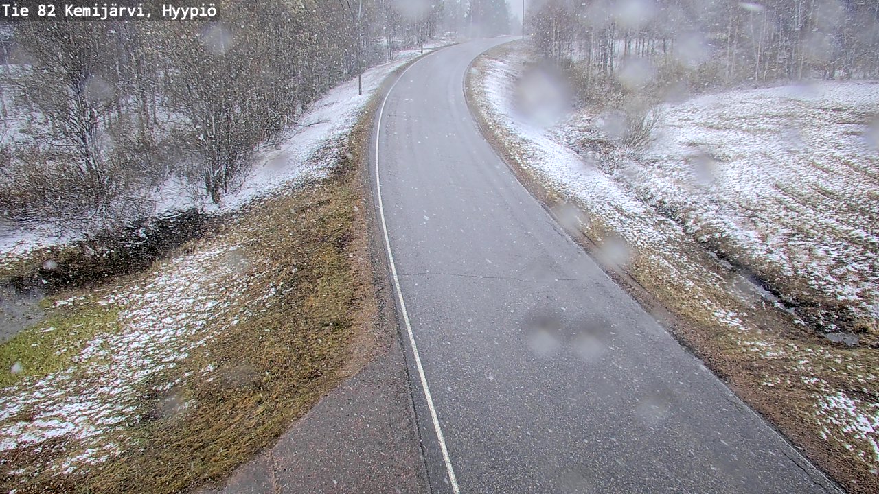 Weather Camera Image Road 82 Kemijärvi, Hyypiö, Kemijärvi, Lappi
