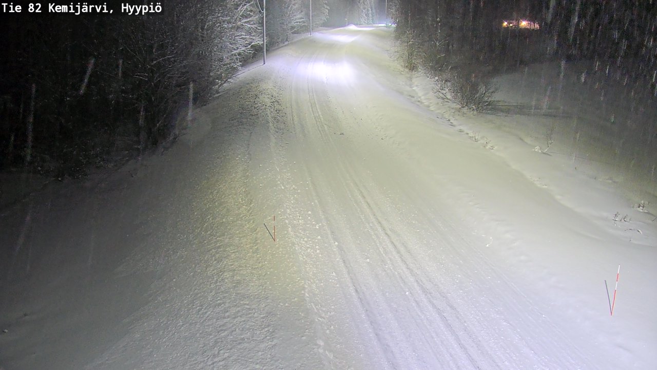 Weather Camera Image Väg 5 Kemi träsk, hyypiö, Kemijärvi, Lappi