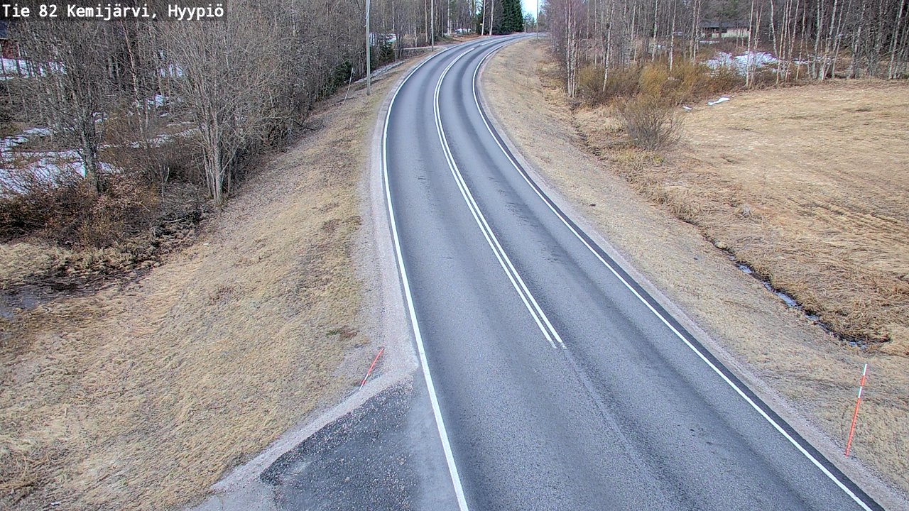 Weather Camera Image Road 82 Kemijärvi, Hyypiö, Kemijärvi, Lappi