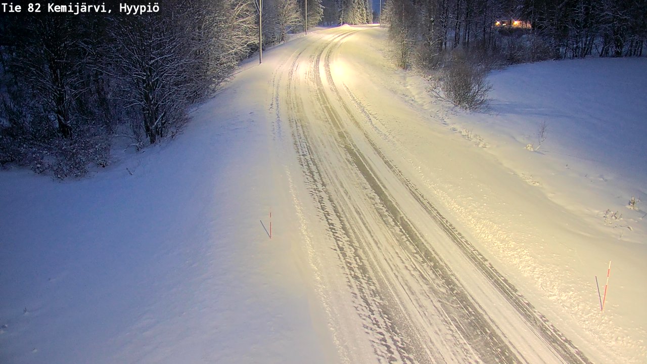 Weather Camera Image Väg 5 Kemi träsk, hyypiö, Kemijärvi, Lappi