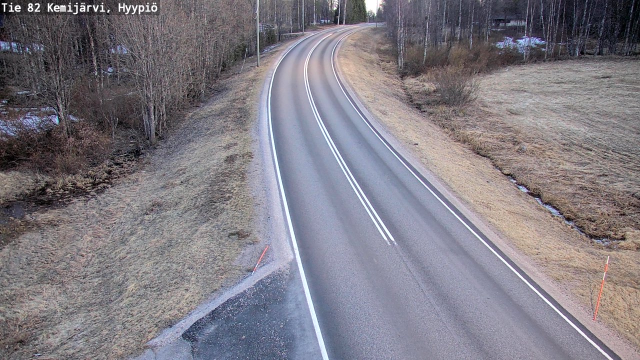 Weather Camera Image Road 82 Kemijärvi, Hyypiö, Kemijärvi, Lappi