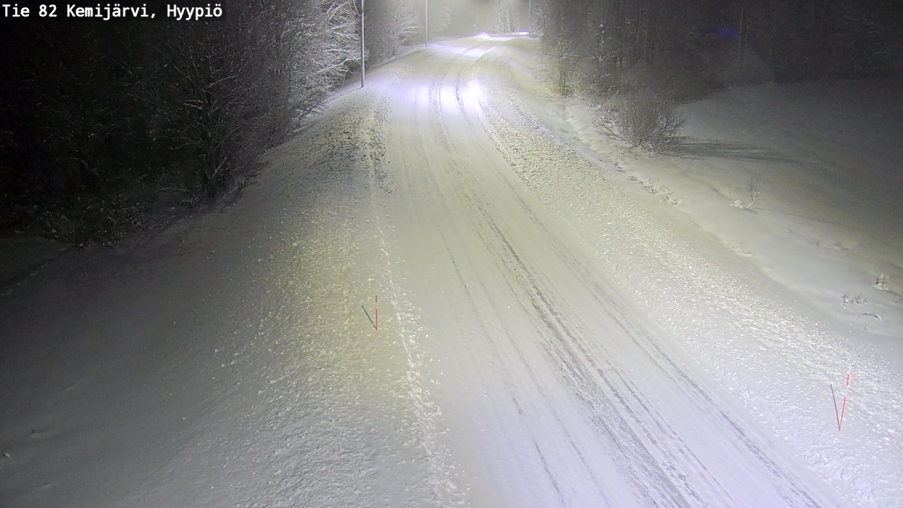Weather Camera Image Road 82 Kemijärvi, Hyypiö, Kemijärvi, Lappi