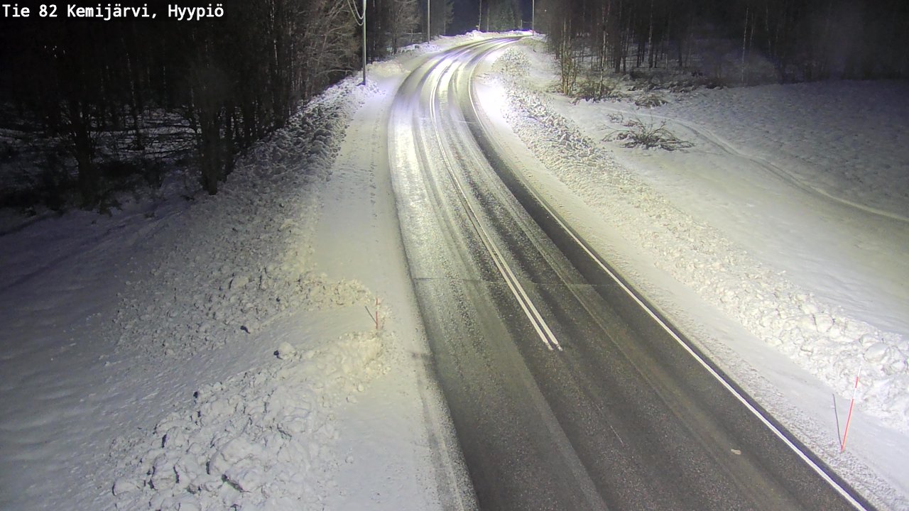 Weather Camera Image Väg 5 Kemi träsk, hyypiö, Kemijärvi, Lappi