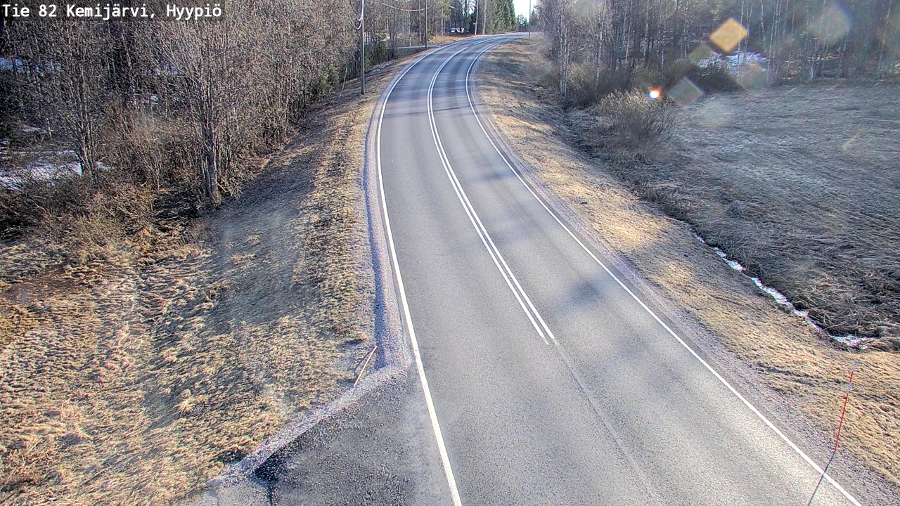 Weather Camera Image Road 82 Kemijärvi, Hyypiö, Kemijärvi, Lappi