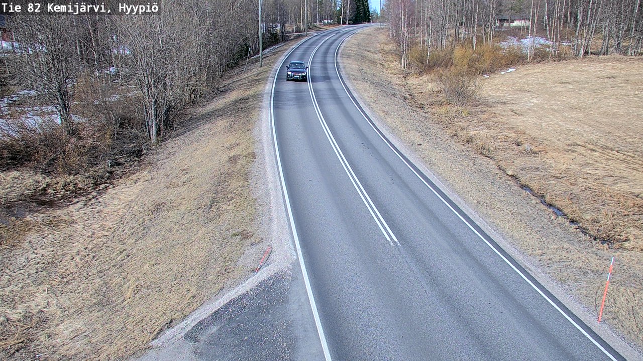 Weather Camera Image Road 82 Kemijärvi, Hyypiö, Kemijärvi, Lappi