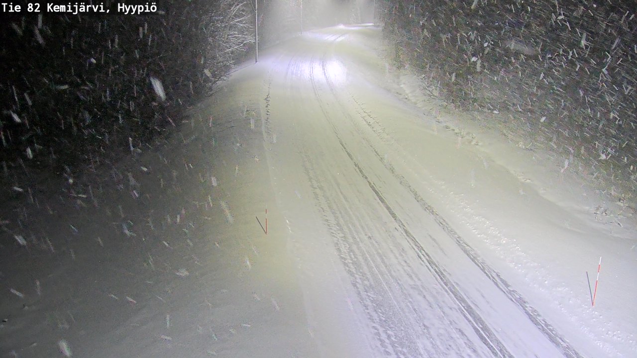 Weather Camera Image Väg 5 Kemi träsk, hyypiö, Kemijärvi, Lappi