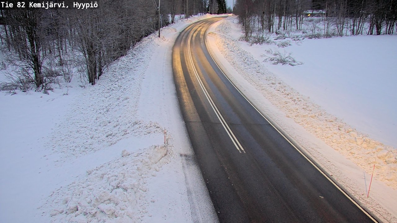 Weather Camera Image Väg 5 Kemi träsk, hyypiö, Kemijärvi, Lappi