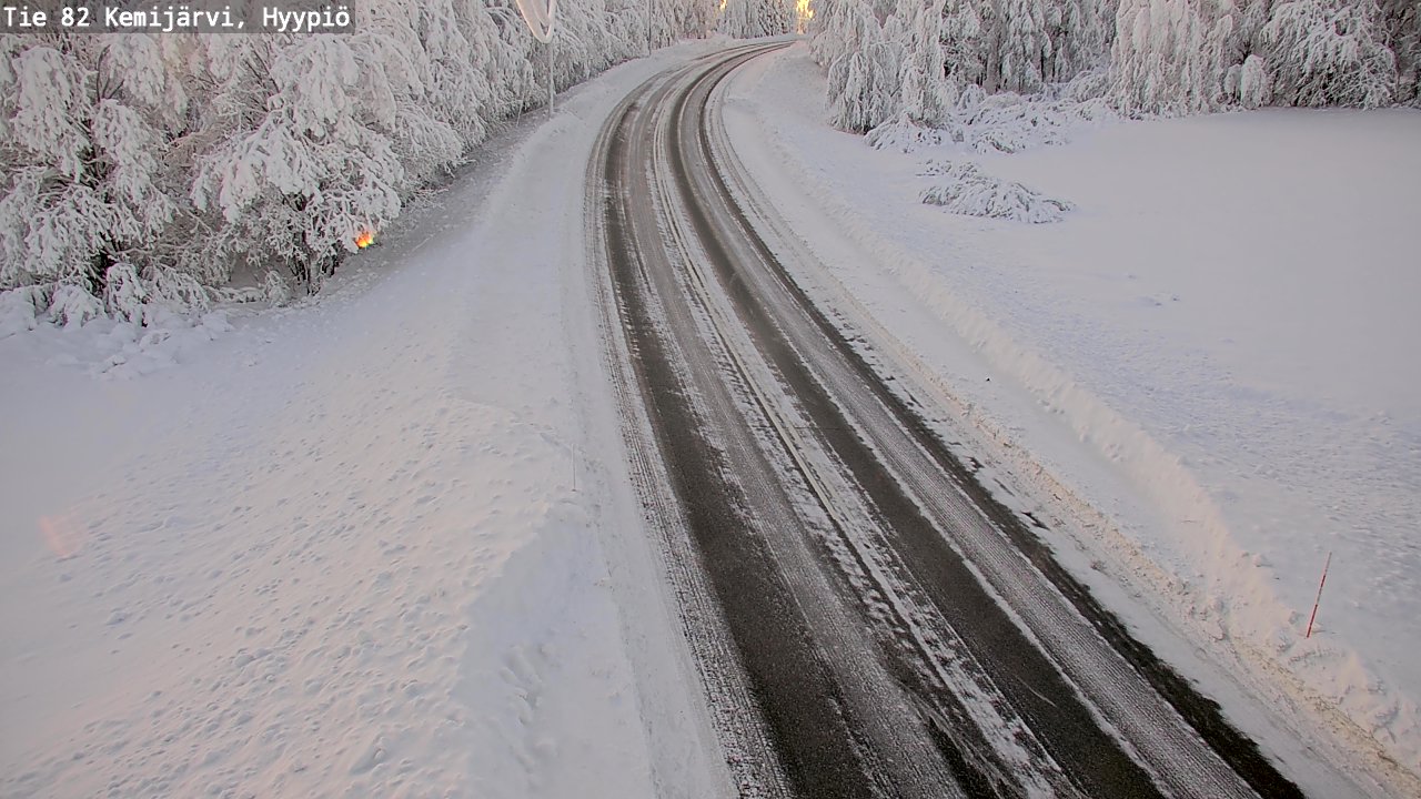 Weather Camera Image Väg 5 Kemi träsk, hyypiö, Kemijärvi, Lappi