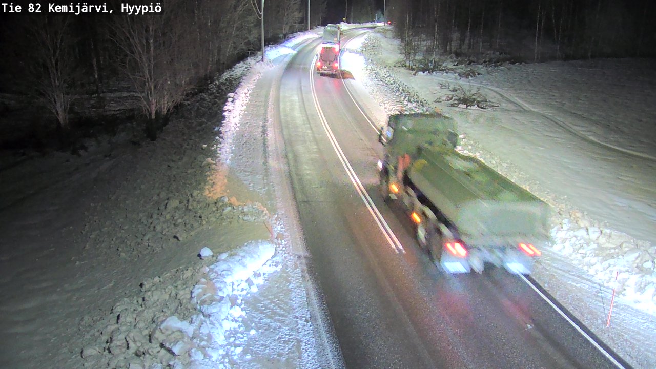 Weather Camera Image Väg 5 Kemi träsk, hyypiö, Kemijärvi, Lappi