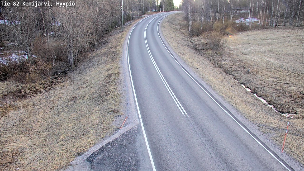 Weather Camera Image Road 82 Kemijärvi, Hyypiö, Kemijärvi, Lappi