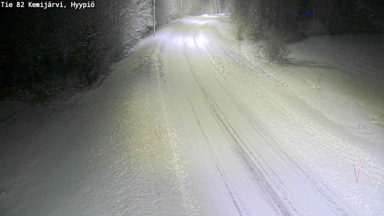 Weather Camera Image Road 82 Kemijärvi, Hyypiö, Kemijärvi, Lappi