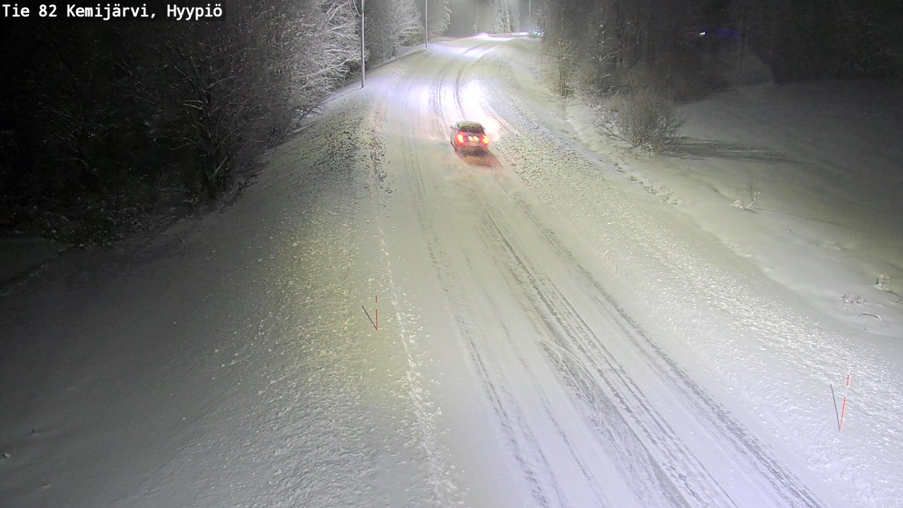 Weather Camera Image Road 82 Kemijärvi, Hyypiö, Kemijärvi, Lappi
