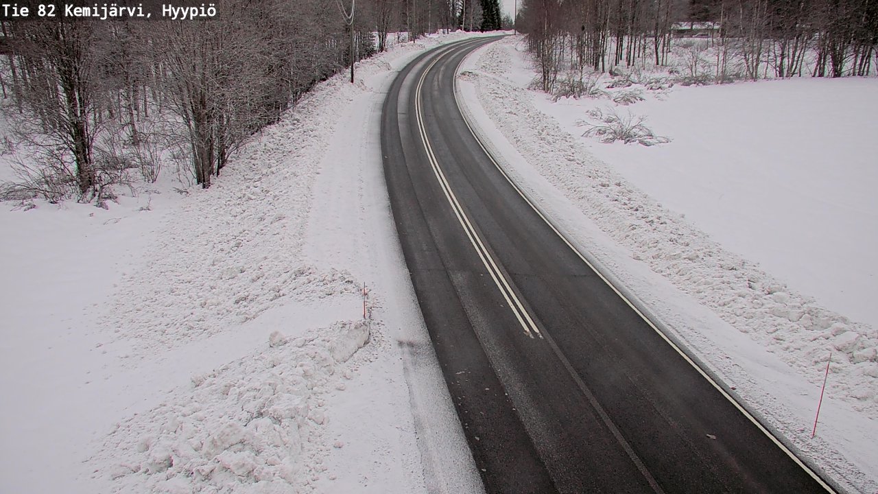 Weather Camera Image Väg 5 Kemi träsk, hyypiö, Kemijärvi, Lappi