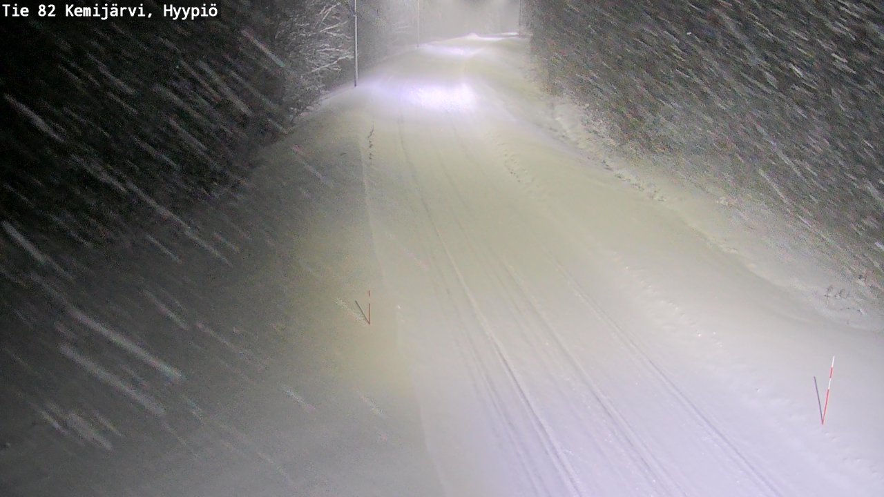 Weather Camera Image Väg 5 Kemi träsk, hyypiö, Kemijärvi, Lappi