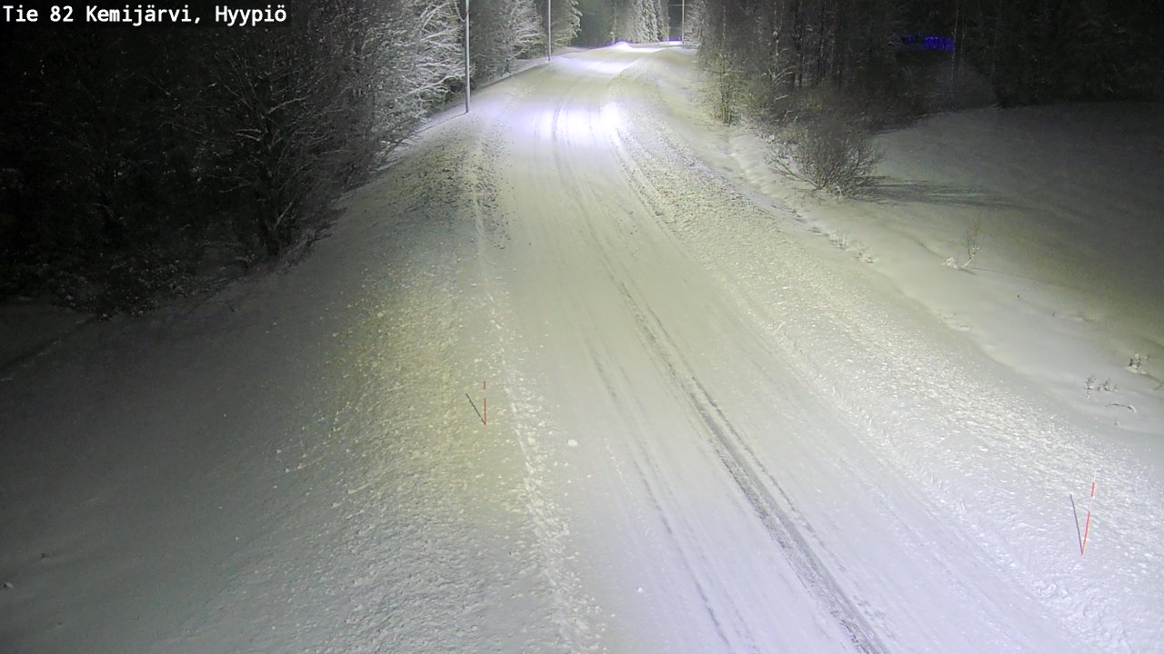Weather Camera Image Road 82 Kemijärvi, Hyypiö, Kemijärvi, Lappi