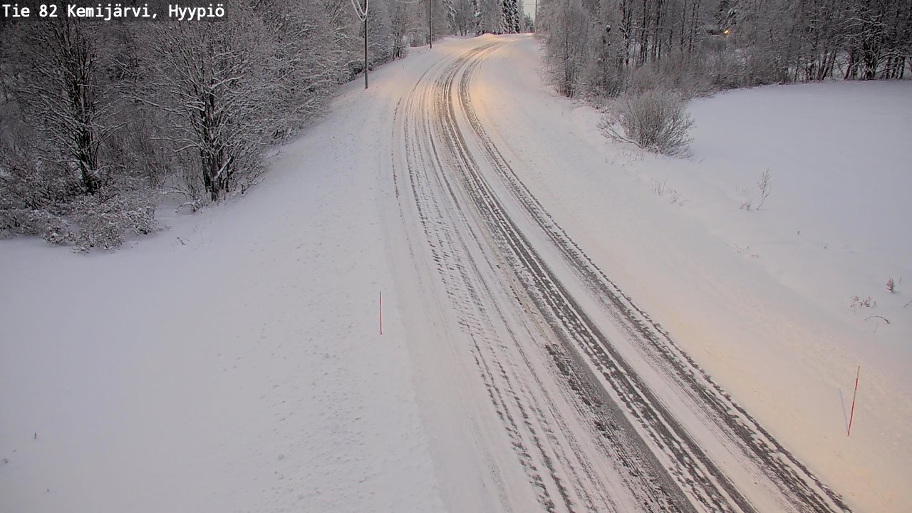 Weather Camera Image Road 82 Kemijärvi, Hyypiö, Kemijärvi, Lappi